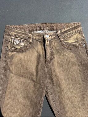 Y2K beaded brown jeans